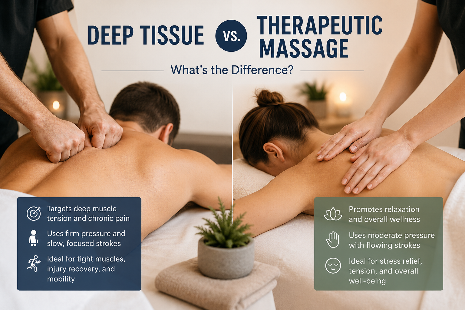 Deep Tissue vs Therapeutic Massage: What's the Difference?